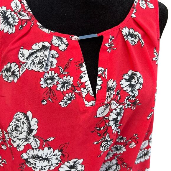 TORRID 00 (size 10) Georgette keyhole tank.  Women’s coral tank - Picture 2 of 7